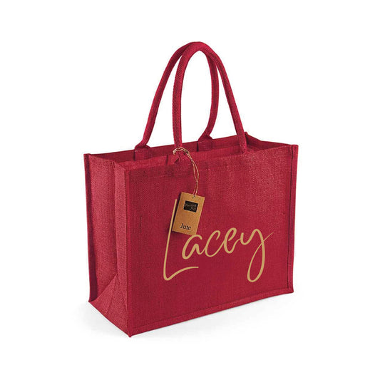 Christmas Personalised Jute Gift / Shopper Bag