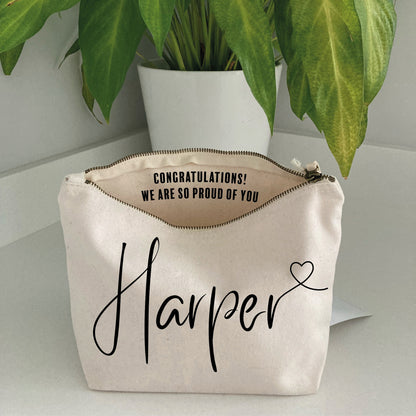 Accessory bag Personalised with Name & Secret Message