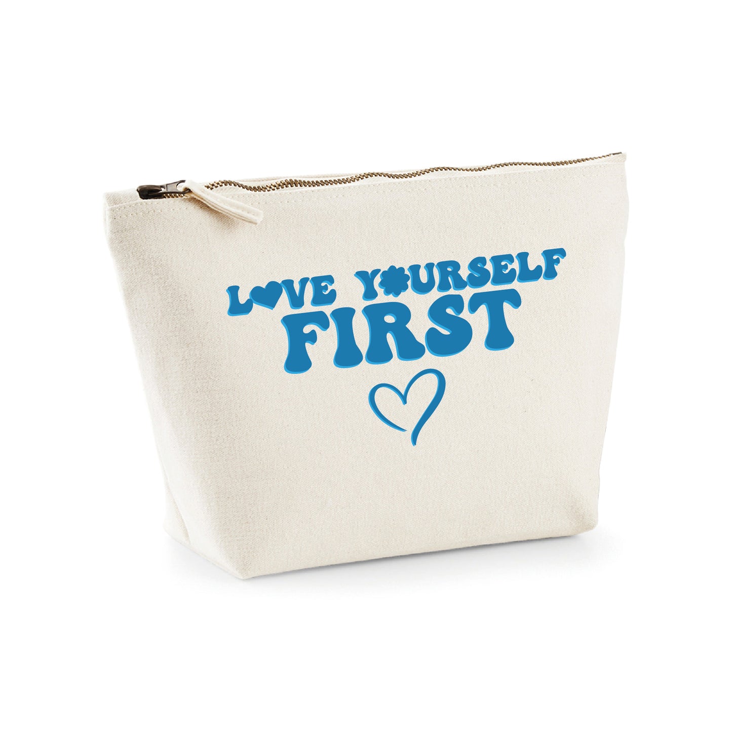 Love Yourself First Canvas Accessory Bag